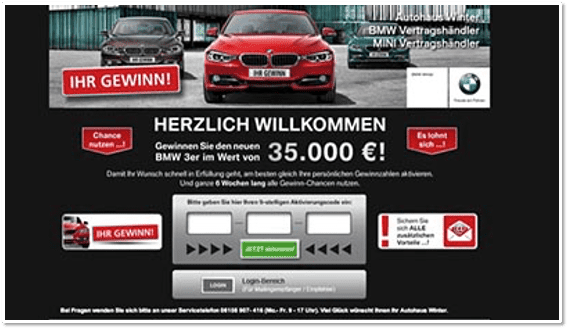 BMW-Autohaus-Gewinnspiel