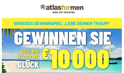 Atlas for Men 10.000€ Gewinnspiel
