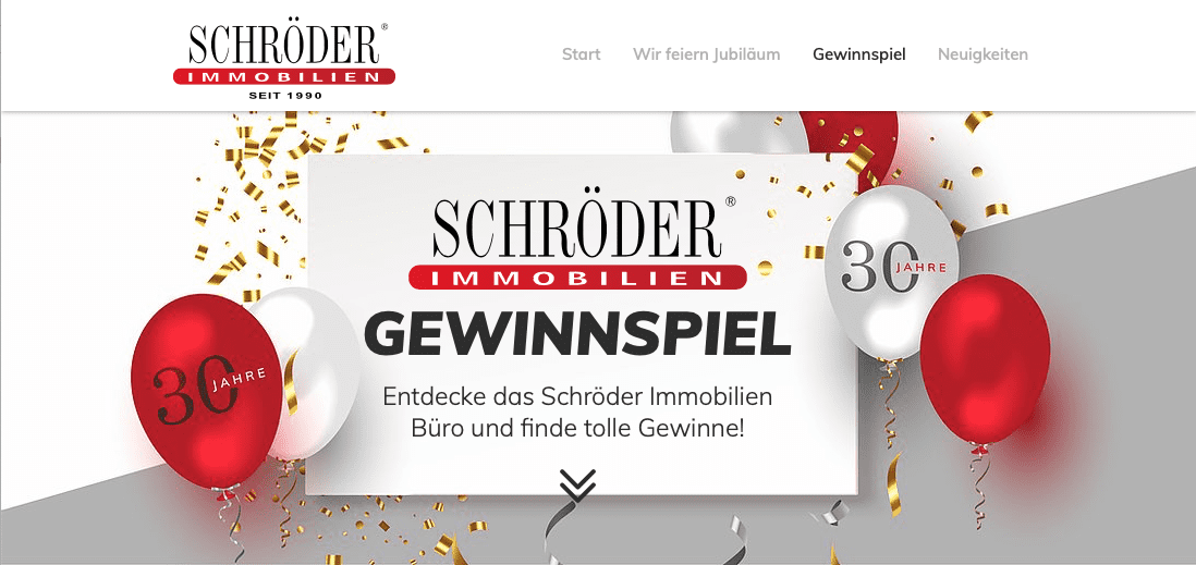 Gewinnspiel-Cases Dienstleistungen & Handwerk Schröder Immobilien