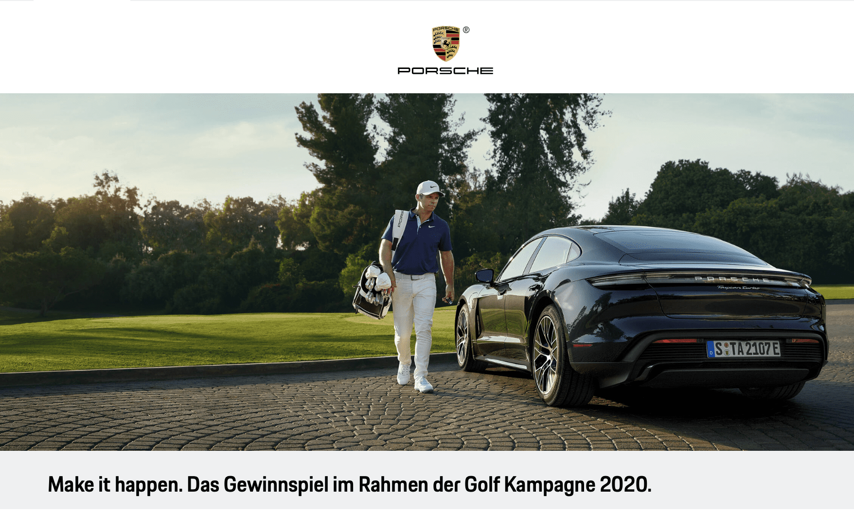 Das Gewinnspiel zur Porsche Golf Kampagne 2020