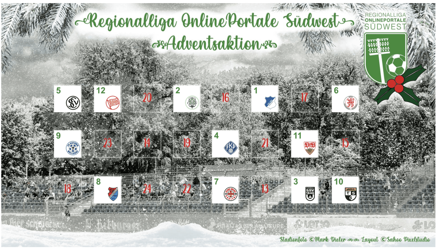 Cases Adventskalender-Gewinnspiele 2021 Regionalliga SW
