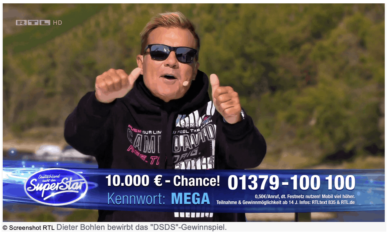 Abgesicherte Gewinnspiele im TV 10.000€ Chance