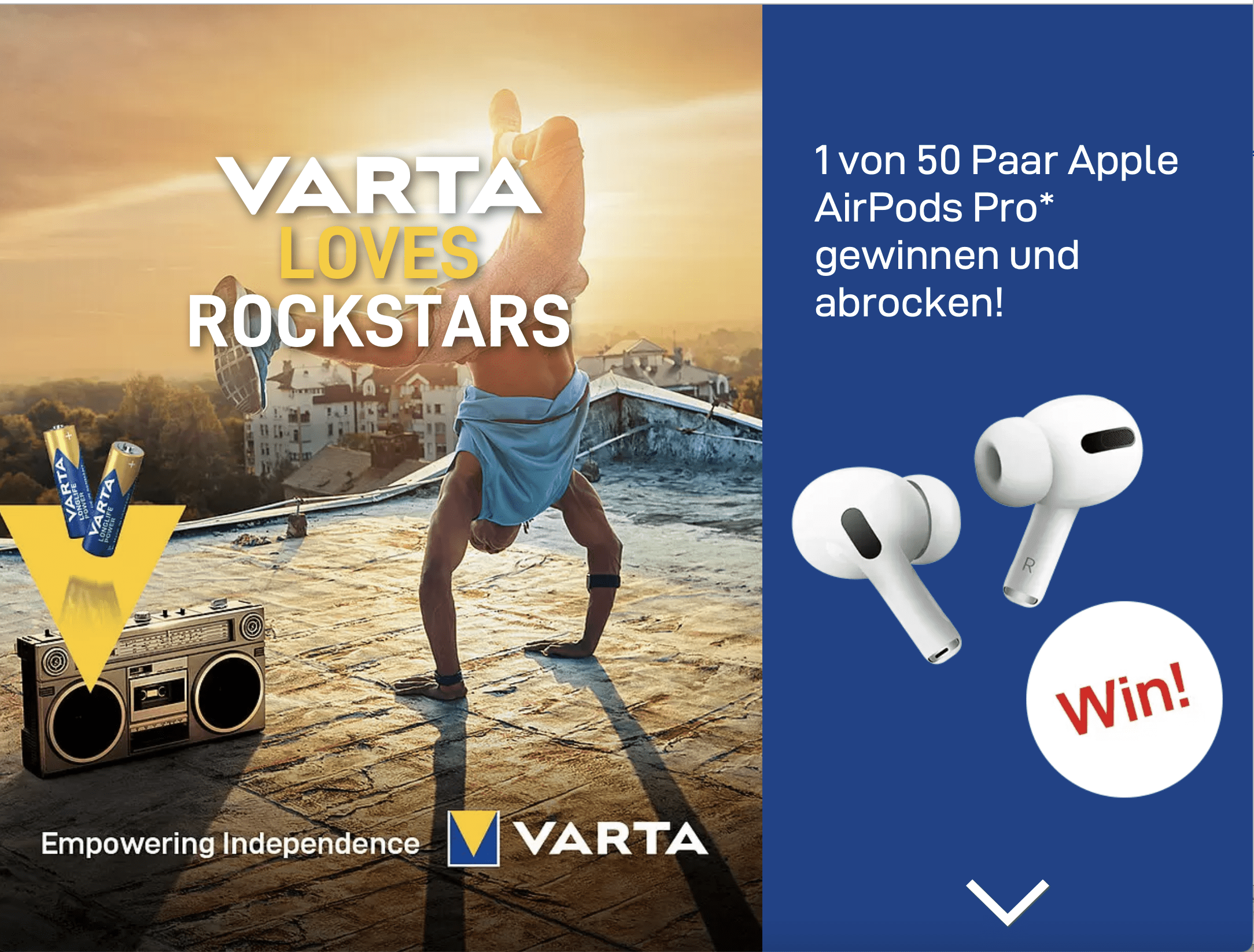 case_VARTA loves Rockstars_Apple Airpods Pro gewinnen