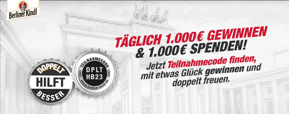 case_Berliner Kindl_Täglich 1.000 Euro gewinnen & 1.000 Euro spenden 