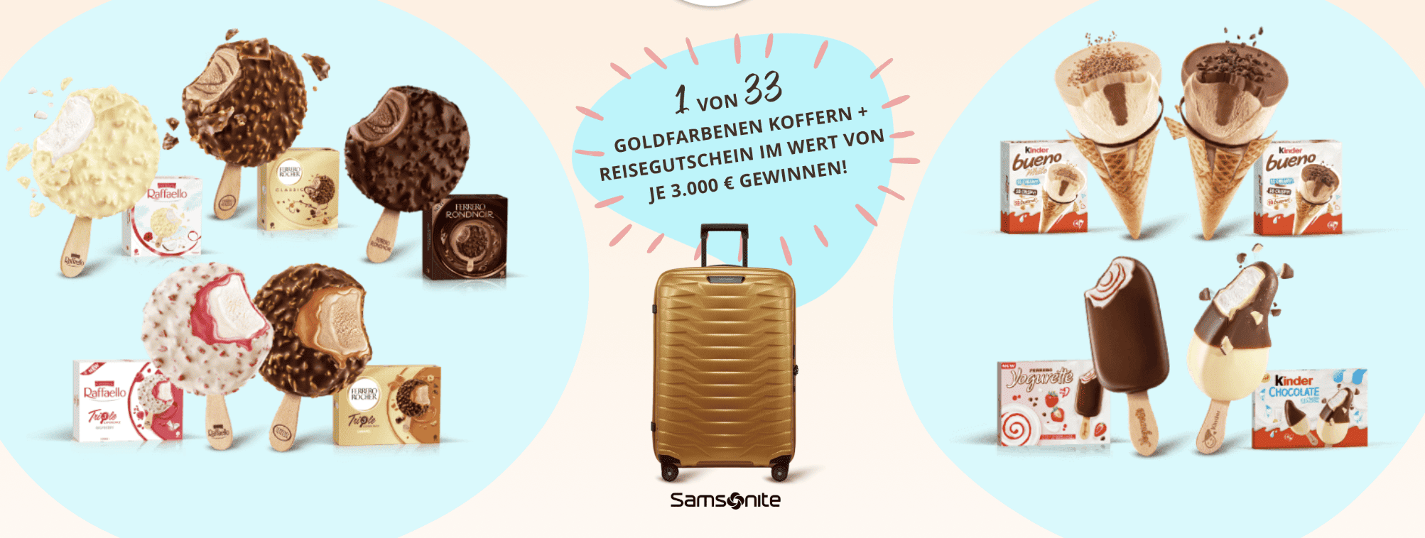 case_goldener Koffer“ Promotion von Ferrero