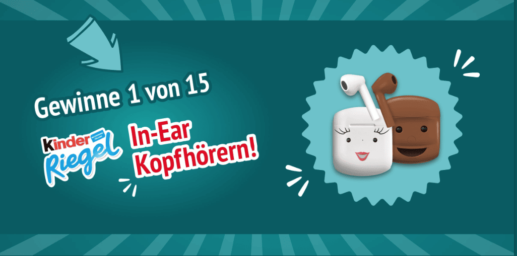 case_Ferrero-Gewinnspiel 15 x ein kinder Riegel In-Ear Kopfhörer