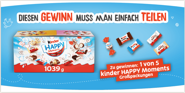 case_Ferrero-Gewinnspiel 5 x eine kinder HAPPY Moments Großpackung