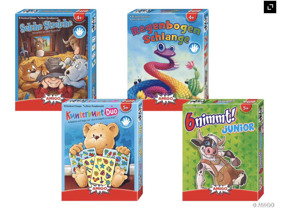 case_Kinderzeiten-Gewinnspiel 4 x Spielepaket mit je 6 AMIGO-Titeln 