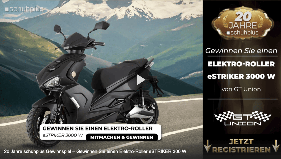 case_Schuhplus.de-Gewinnspiel Elektro-Roller eSTRIKER 3000 W von GT Union