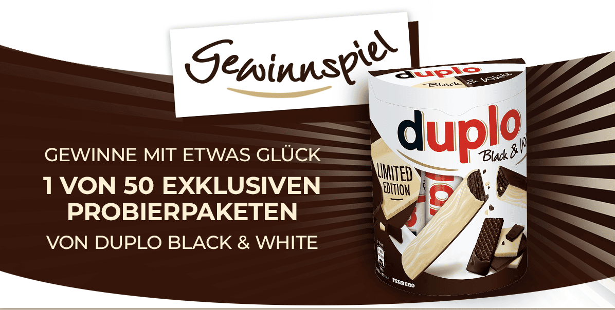 case_Ferrero-Gewinnspiel 50 Probierpakete duplo Black & White gewinnen