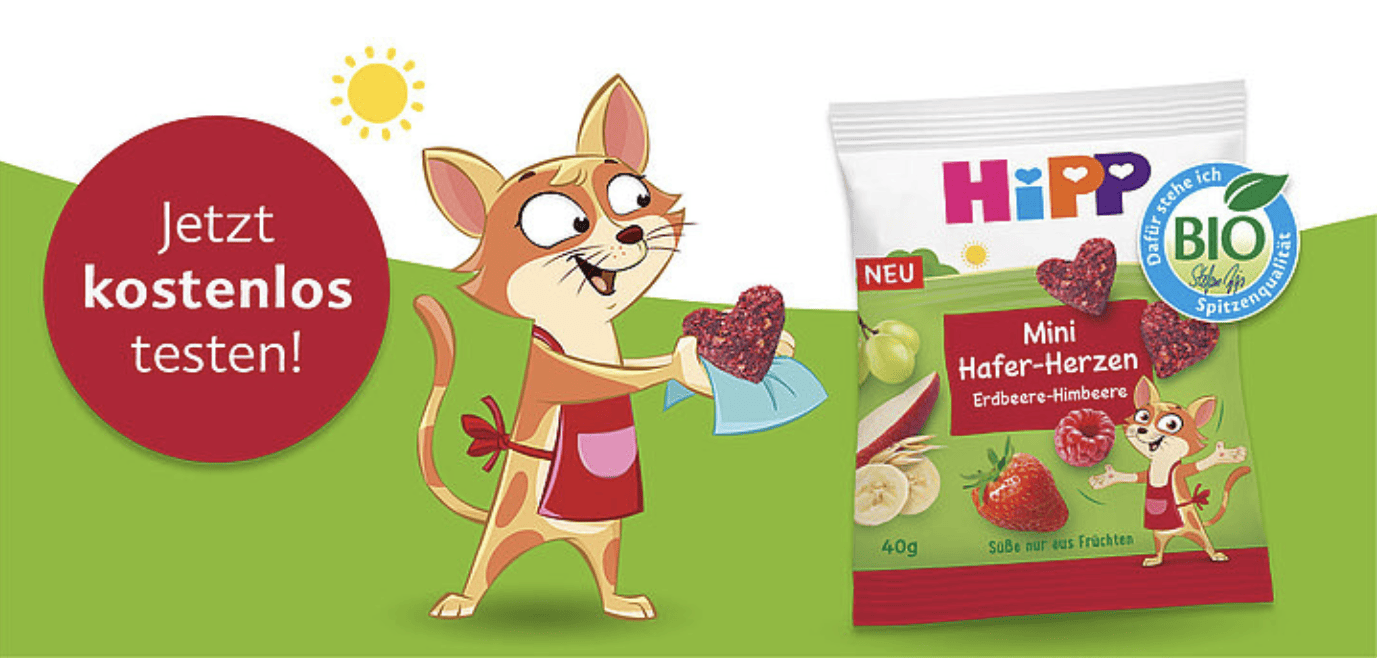 case_HiPP 250 Testfamilien für HiPP Mini Hafer-Herzen Erdbeere-Himbeere gesucht 