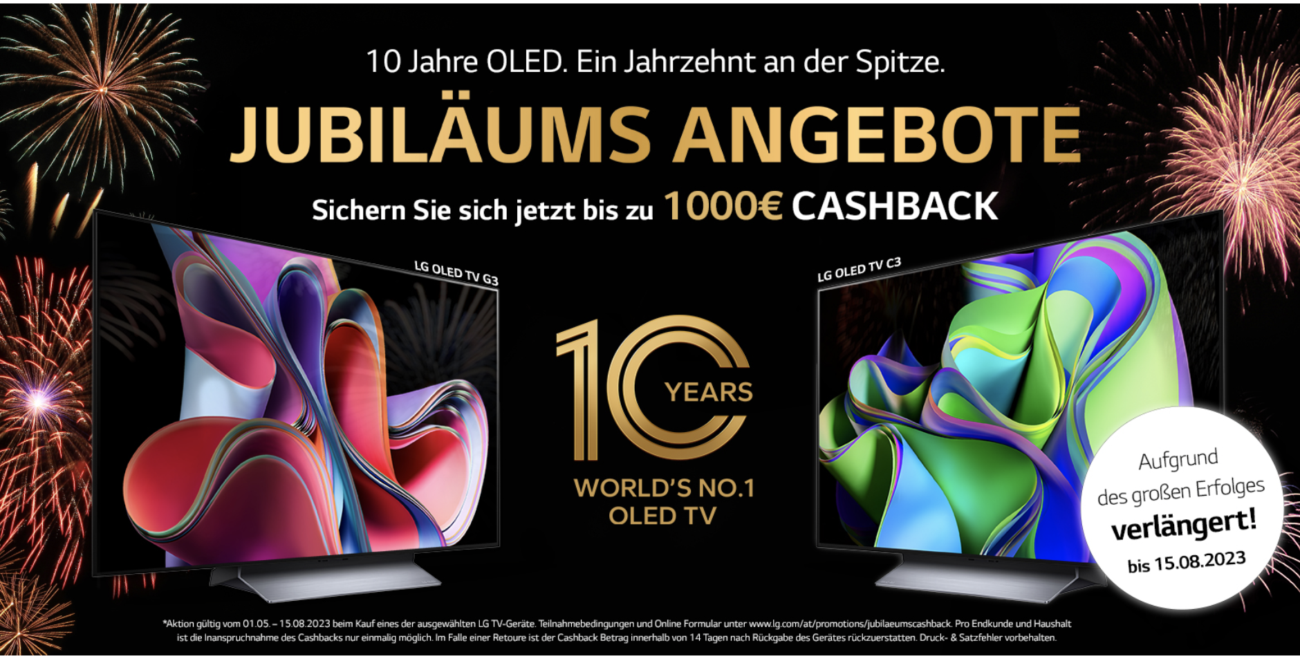 case_LG TV Cashback „JUBILÄUMS Angebote“