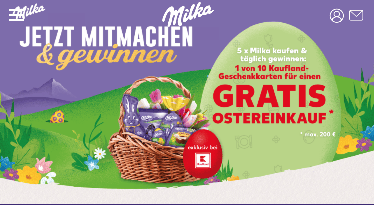 case_Milka und Kaufland - Gratis Oster-Einkauf zurück gewinnen